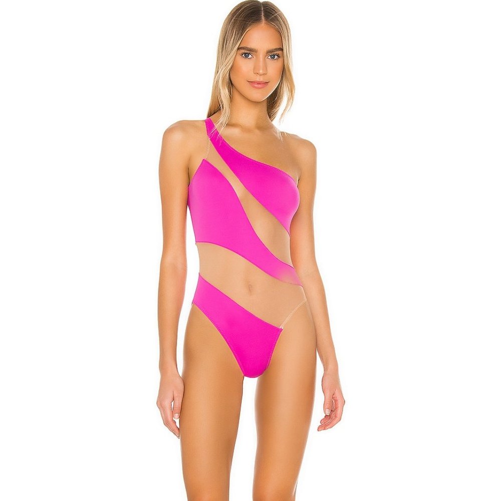 Norma Kamali Snake Mesh Mio Swimsuit (X REVOLVE)